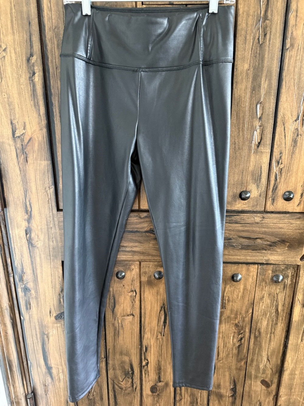 7 for all mankind Faux Leather Black Leggings